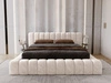 Polsterbett mit Bettkasten und Lattenrost 160x200 Italia Creme