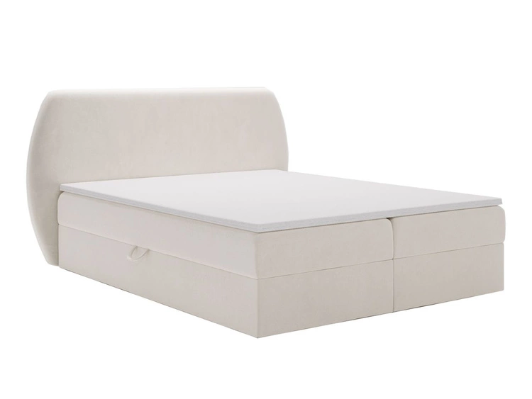 Boxspringbett mit Bettkasten 140x200 Bogota Creme