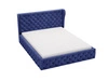 Polsterbett mit Bettkasten und Lattenrost 200x200 Kingston Dunkelblau