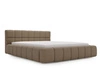 Polsterbett mit Bettkasten und Lattenrost 160x200 Alicante Boucle Braun