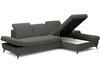 Ecksofa L-Form Rechts mit Schlaffunktion und Bettkasten Hannover Dunkelgrau