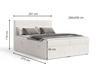 Boxspringbett mit Bettkasten 200X200 Brisa Grau