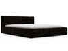 Polsterbett mit Bettkasten und Lattenrost 160x200 Split Schwarz