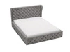 Polsterbett mit Bettkasten und Lattenrost 200x200 Kingston Grau