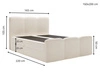 Boxspringbett mit Bettkasten 160x200 Campi Beige
