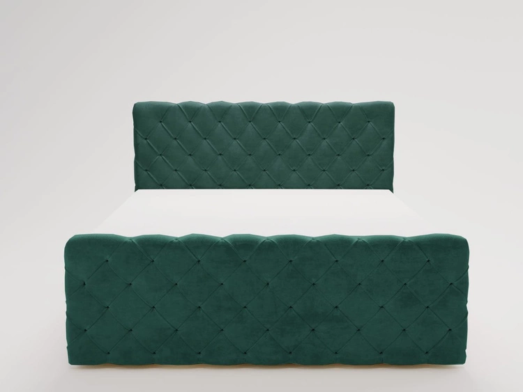 Boxspringbett mit Bettkasten 160x200 Lunaris Grün
