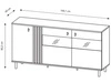 Wohnzimmer-Set Malone Artisan Eiche, Anthrazit