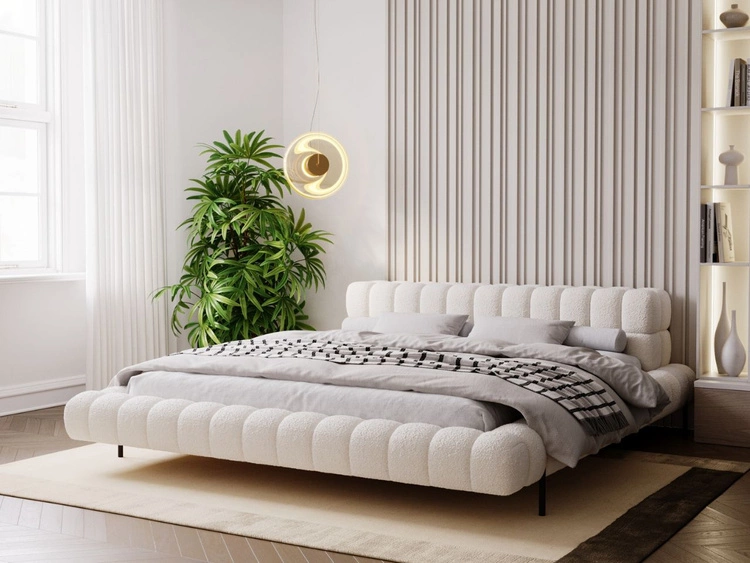 Polsterbett mit Lattenrost 140x200 Imagine Beige