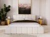 Polsterbett mit Bettkasten und Lattenrost 180x200 Alicante Boucle Beige