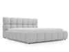 Polsterbett mit Bettkasten und Lattenrost 160x200 Modo aus Bouclé-Stoff Grau