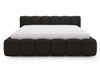 Polsterbett mit Bettkasten und Lattenrost 140x200 Cloud Low Bouclé-Stoff Schwarz