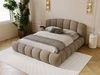 Polsterbett mit Stauraum und Lattenrost 140x200 Cloud Soft Braun