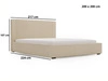 Polsterbett mit Bettkasten und Lattenrost 200x200 Malmo Braun