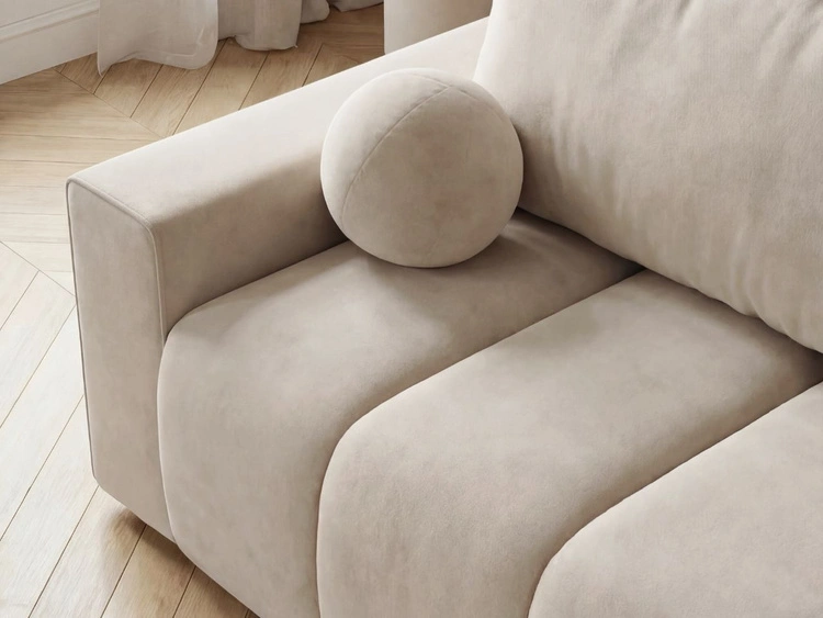 Schlafsofa mit Bettfunktion und Bettkasten Miro Beige