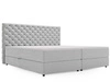 Boxspringbett mit Bettkasten 180x200 Bergamo Hellgrau