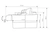 Ecksofa L-Form mit Schlaffunktion und Bettkasten Bene Creme