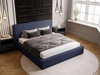 Polsterbett mit Bettkasten und Lattenrost 200x200 Monaco Blau