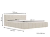 Polsterbett mit Bettkasten und Lattenrost 120x200 Alicante Beige