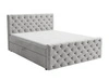 Boxspringbett mit Bettkasten 140x200 Montego Hellgrau