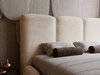 Polsterbett mit Bettkasten und Lattenrost 160x200 Bubble Beige