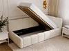 Jugendbett Einzelbett mit Bettkasten und Lattenrost 90x200 Cloud One Beige