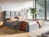 Polsterbett mit Bettkasten und Lattenrost 160x200 Malo Hellgrau