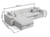 Ecksofa L-Form Links Arizona Grau