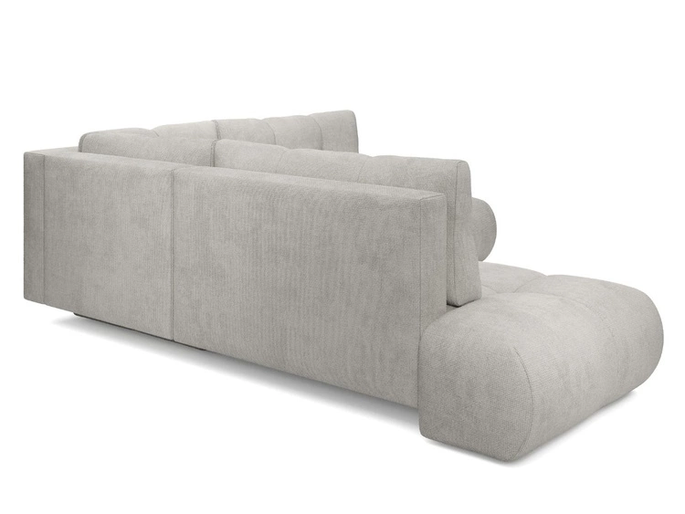 Ecksofa mit Schlaffunktion und Bettkasten Links Kair Hellgrau