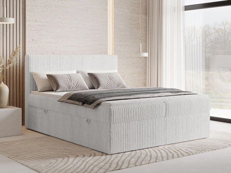 Boxspringbett mit Bettkasten 140X200 Brisa Grau