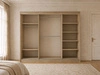 Schiebetürenschrank 250 cm mit Spiegel und LED-Beleuchtung Luzio Eiche Sonoma