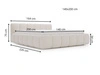 Polsterbett mit Bettkasten und Lattenrost 140x200 Cloud Low Bouclé-Stoff Beige