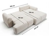 Ecksofa L-Form Links mit Schlaffunktion und Bettkasten Bonno Dunkelgrau