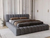 Polsterbett mit Bettkasten und Lattenrost 140x200 Italia Dunkelgrau
