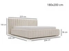 Polsterbett mit Bettkasten und Lattenrost 180x200 Bliss Grau