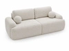 Sofa mit Schlaffunktion und Bettkasten Aurio Creme