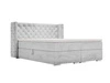 Boxspringbett mit Bettkasten 160x200 Lion Hellgrau