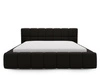 Polsterbett mit Bettkasten und Lattenrost 160x200 Alicante Boucle Schwarz