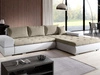 Ecksofa L-Form mit Schlaffunktion und Bettkasten Sonia Beige, Weiß