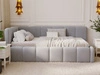 Jugendbett Einzelbett mit Bettkasten und Lattenrost 90x200 Cloud One Grau