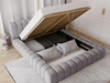 Polsterbett mit Bettkasten und Lattenrost 140x200 Italia Grau