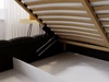 Polsterbett mit Bettkasten und Lattenrost 180x200 Cloud Bouclé-Stoff Schwarz
