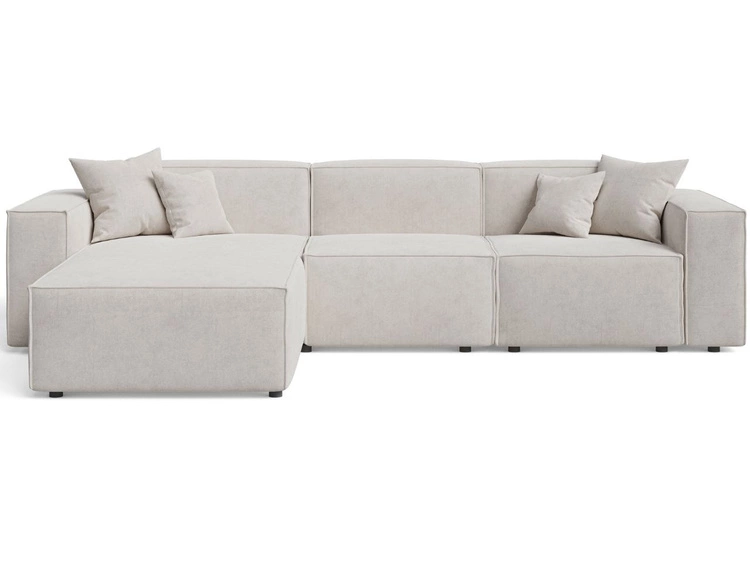 Ecksofa L-Form Links Arizona Beige