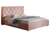 Polsterbett mit Bettkasten und Lattenrost 140x200 Taranto Rosa