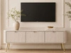 TV-Lowboard mit Türen Viva Beige auf Golden Beinen