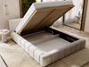 Polsterbett mit Bettkasten und Lattenrost 160x200 Split Hellgrau