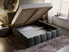 Polsterbett mit Bettkasten und Lattenrost 140x200 Cloud Dunkelgrau