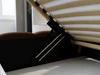 Polsterbett mit Bettkasten und Lattenrost 160x200 Modo Braun