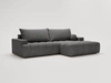 Ecksofa L-Form mit Schlaffunktion und Bettkasten Havi Rechts Graphit