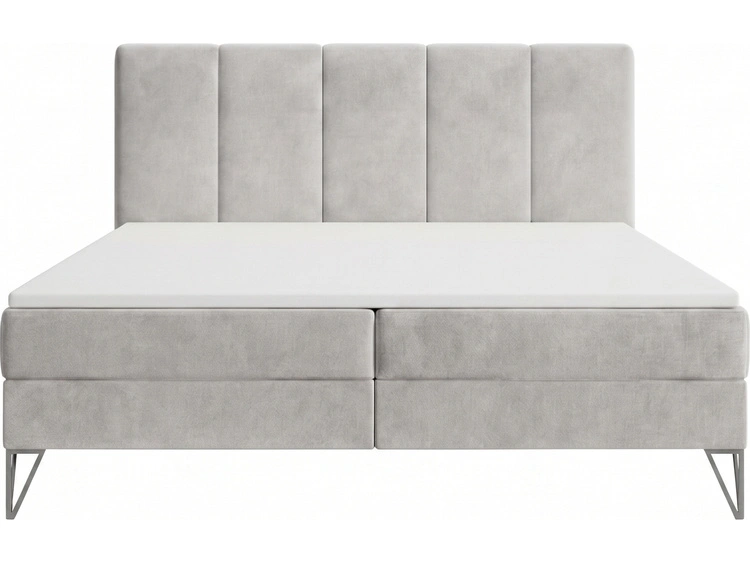 Boxspringbett mit Bettkasten 120x200 Vendi grau