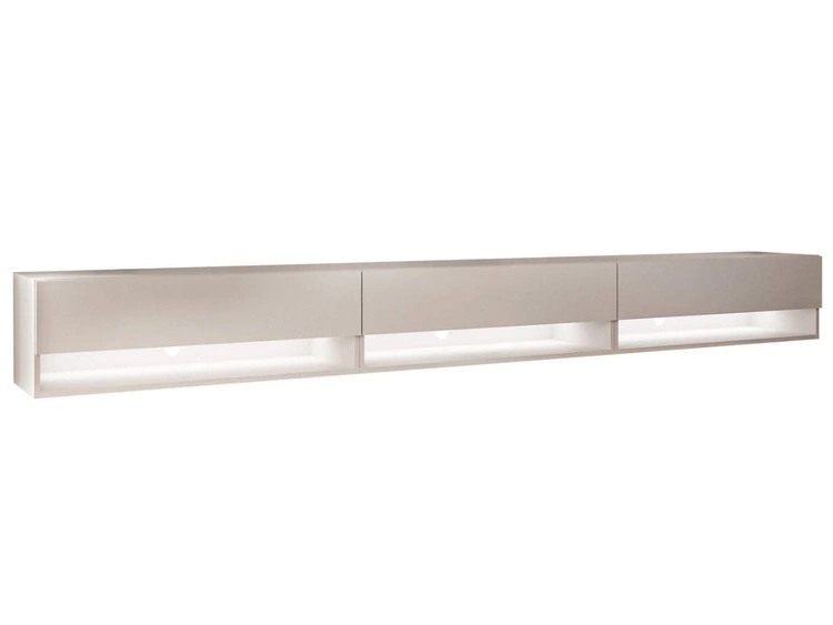Hänge TV-Schrank 270 cm für Wohnzimmer mit LED-Beleuchtung Aurelie Kaschmir matt